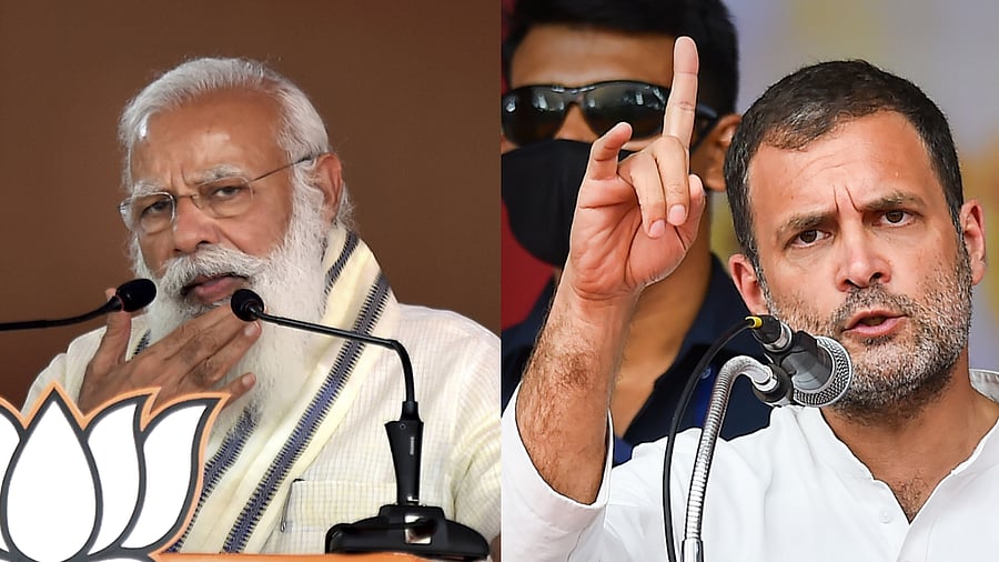 Prime Minister Narendra Modi, Congress leader Rahul Gandhi. Credit: PTI Photo