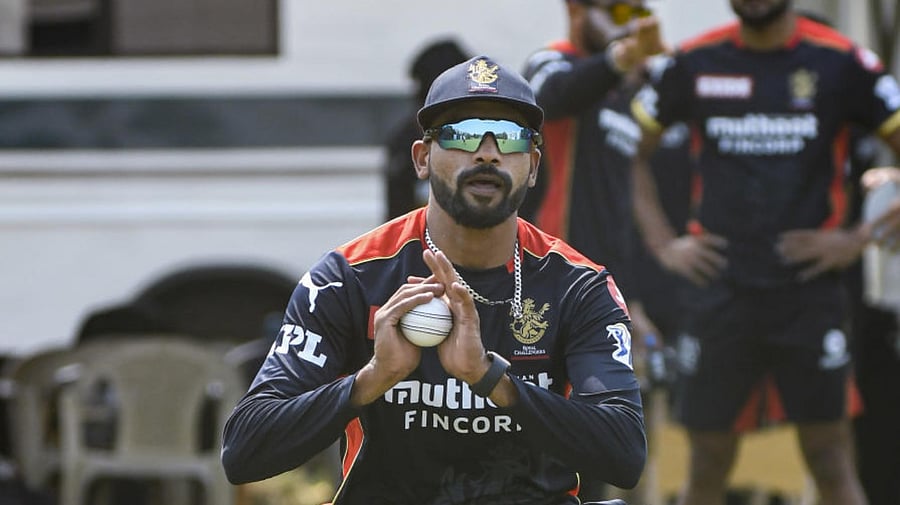 Royal Challengers Bangalore cricketers during a training camp for forthcoming IPL T20 tournament in Chennai. Credit: PTI.