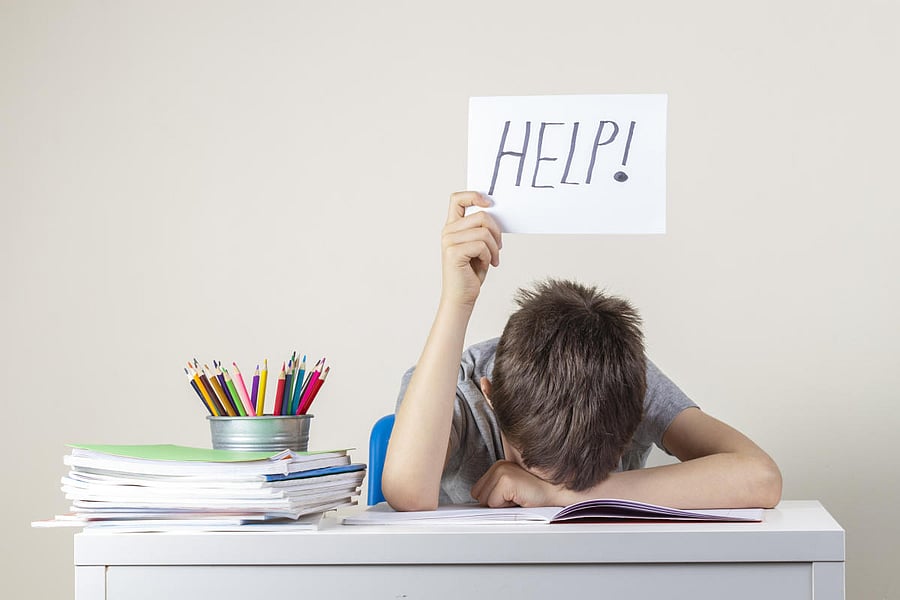 A child with learning difficulties. Photo for representation purpose only
