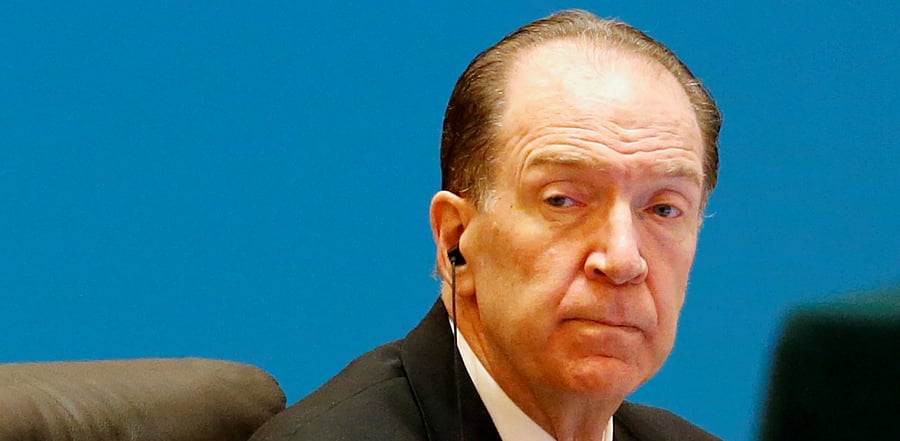 Malpass said the world faces major challenges. Credit: PTI Photo