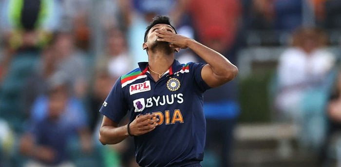 India seamer T Natarajan. Credit: Twitter Photo/@BCCI