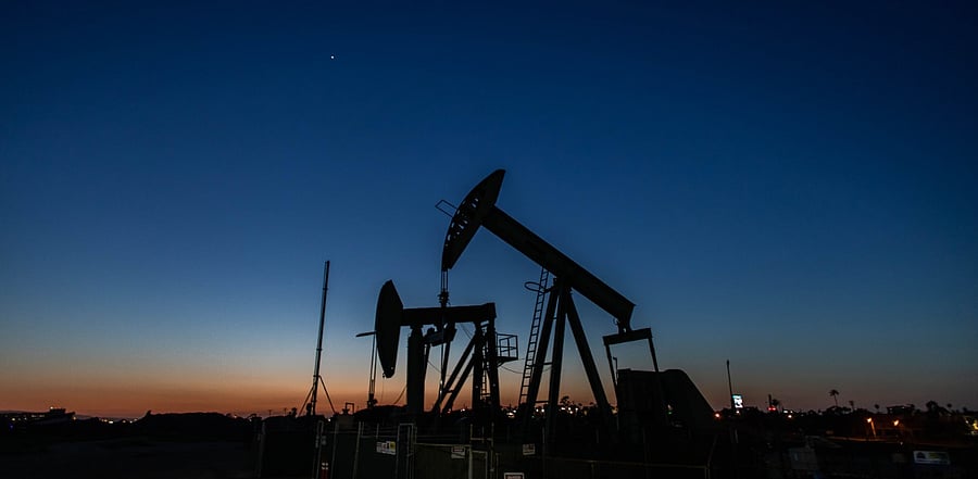 West Texas Intermediate crude oil was trading 0.99 % lower at $59.18 per barrel. Credit: AFP Photo