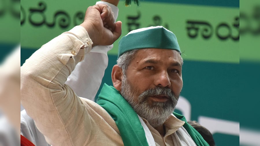 BKU leader Rakesh Tikait. Credit: DH Photo