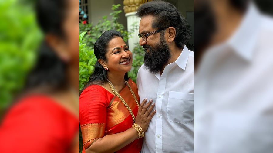 Sarath Kumar and Radhika. Credit: Official Twitter account of Radhika.