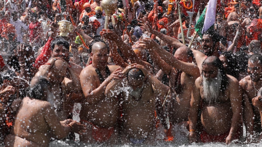 On the Shahi Snan (royal bath) days on April 12, 14 and 27, he said, 25 special trains will be run from Haridwar to various destinations. Credit: Reuters Photo