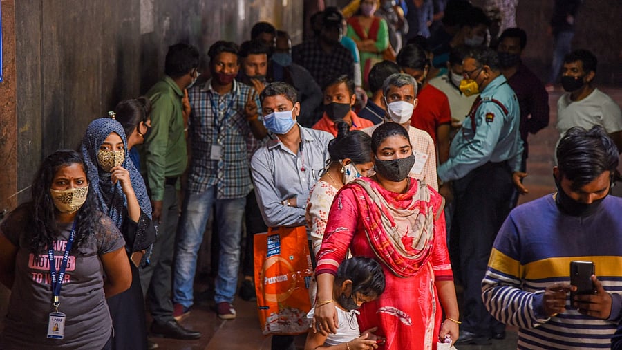 The highest single-day spike of 59,907 cases was reported on April 7. Credit: PTI photo.