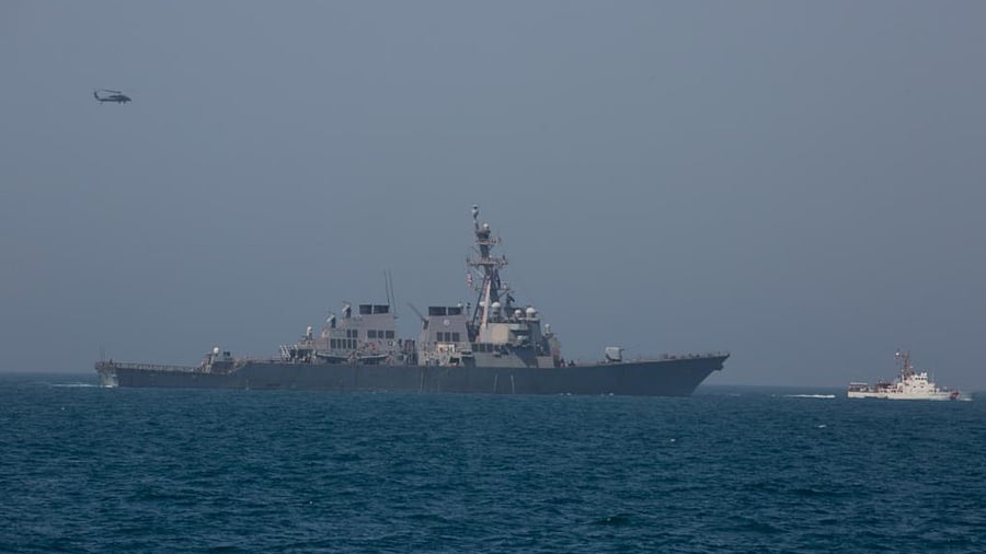 A US warship. Credit: Official US Navy Twitter account.