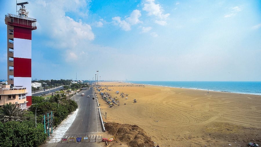 The Marina Beach in Chennai during the Janata Curfew last year. Credit: PTI File Photo