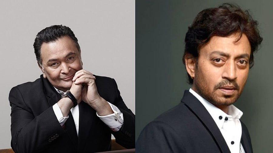 Indian stars Irrfan Khan and Rishi Kapoor, who died in April 2020. Credit: DH File Photos