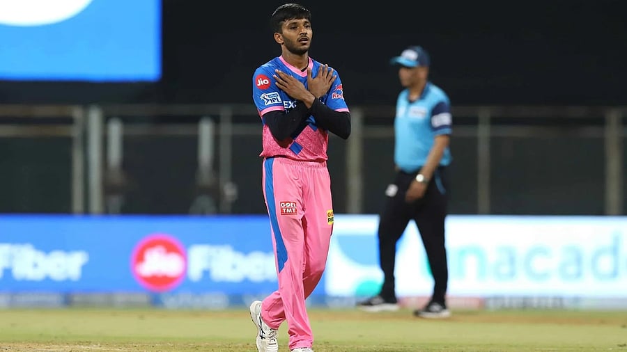 Rajasthan Royals's Chetan Sakariya. Credit: iplt20.com/BCCI