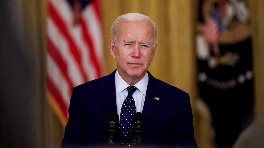 US President Joe Biden delivers remarks on Russia in the East Room at the White House in Washington. Credit: Reuters photo