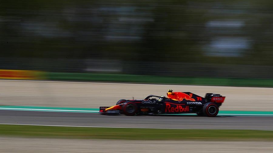 Red Bull's Sergio Perez in action during practice. Credit: Reuters Photo