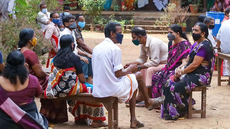 Kerala's test positivity rate is also witnessing an escalation with the rate standing at 14.8 per cent on Friday. Credit: PTI Photo
