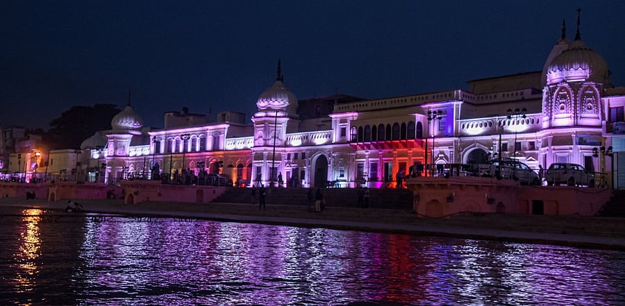 Har Ki Pauri in Ayodhya. Credit: PTI Photo