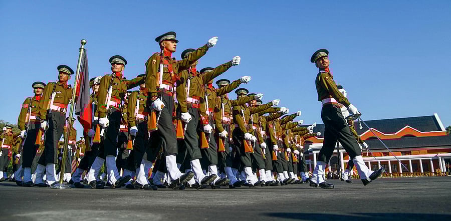 Indian army officers. Credit: PTI Photo