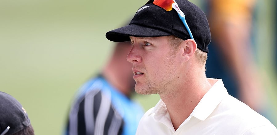 Jamieson is enjoying his maiden Indian experience. Credit: AFP Photo