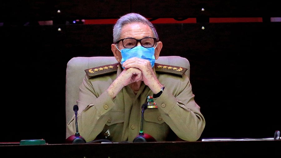 Picture released by Cuban News Agency (ACN) of Cuban First Secretary of the Communist Party Raul Castro attending the opening session of the 8th Congress of the Cuban Communist Party at the Convention Palace in Havana. Credit: Ariel Ley Royero / ACN / AFP photo