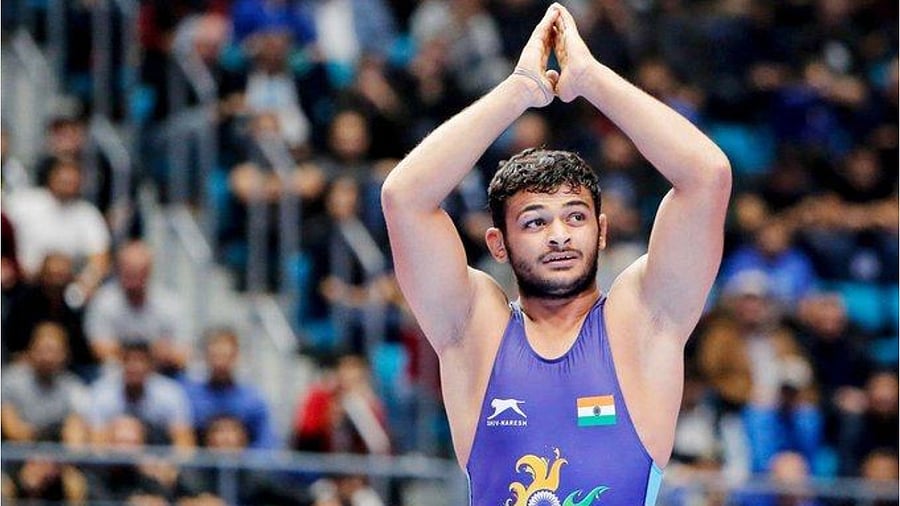 Olympic-bound Deepak Punia. Credit: Twitter/@Media_SAI