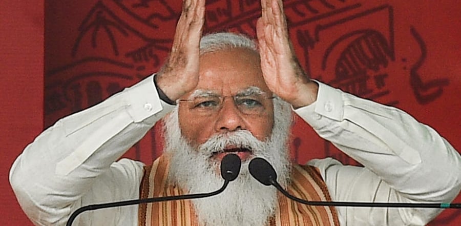 Prime Minister Narendra Modi during an election campaign. Credit: PTI Photo