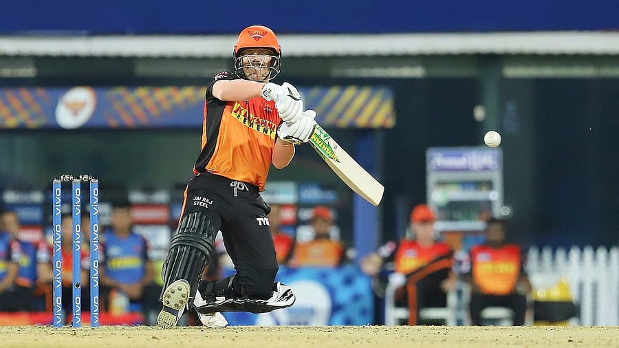 Sunrisers Hyderabad captain David Warner. Credit: PTI Photo