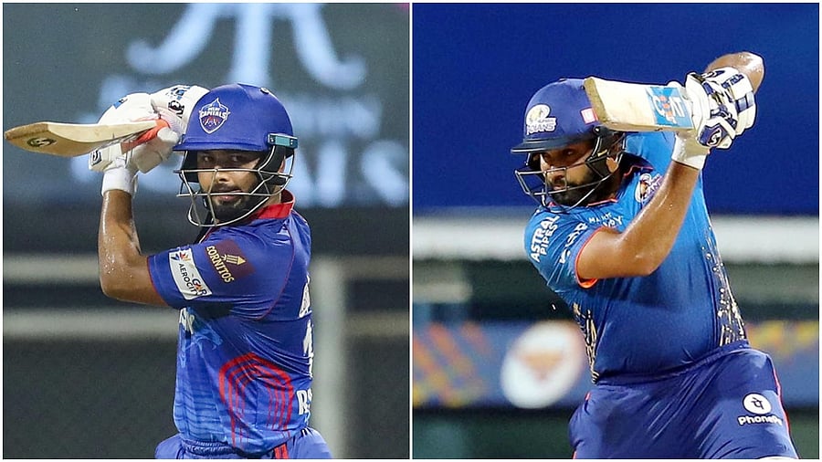 DC skipper Rishabh Pant and Mumbai Indians captain Rohit Sharma. Credit: PTI Photo