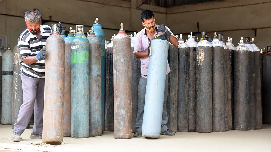 The Universal Air's refilling station at Peenya in Bengaluru. Credit: DH Photo