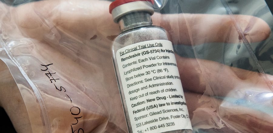 A vial of Remdesivir. Credit: AFP Photo