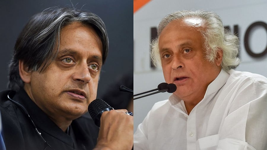 <div class="paragraphs"><p>Congress leaders Jairam Ramesh (R) and Shashi Tharoor.&nbsp;</p></div>