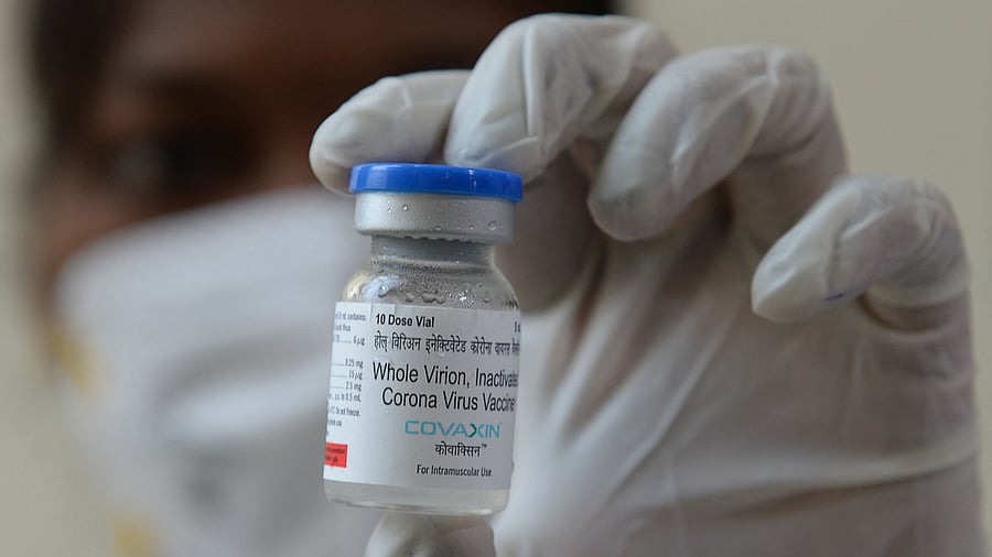 Earlier this month, the government had approved production of Covaxin in Mumbai on a technology-transfer basis. Credit" AFP File Photo