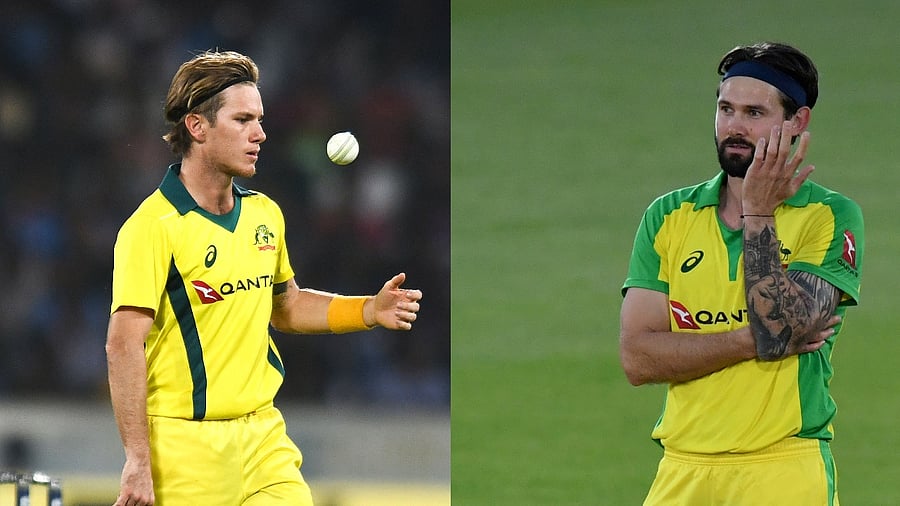Adam Zampa (L) and Kane Richardson will reach Australia on Thursday evening. Credit: Reuters, AFP File Photos