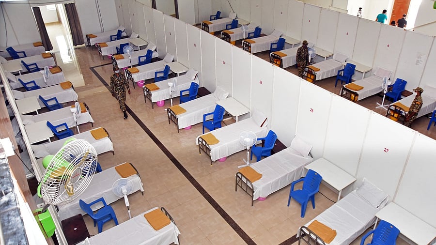 A Covid Care Centre in Bengaluru. Credit: DH Photo