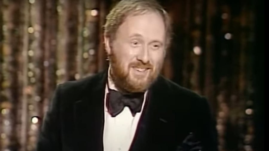 Anthony Powell accepting Oscar for best costume design in 1979. Credit: YouTube screengrab