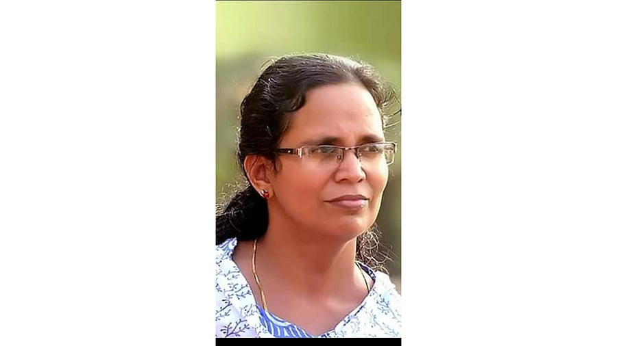KK Rema will be the lone female representative for UDF in Kerala Assembly. Credit: DH Photo
