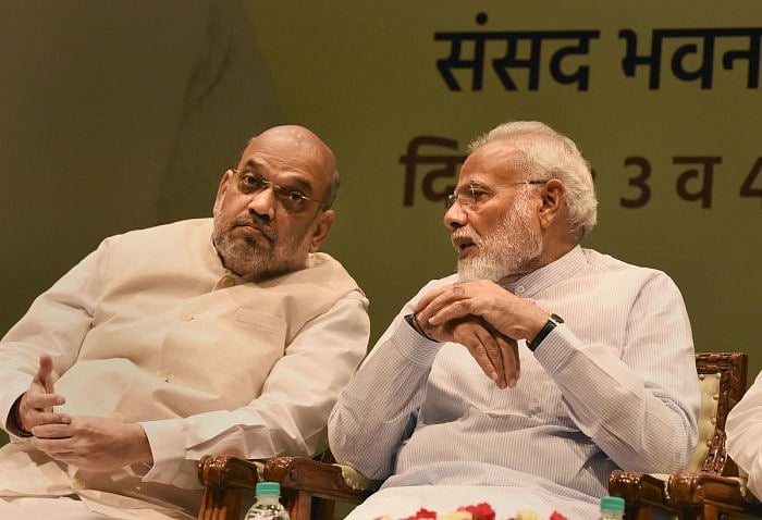 Amit Shah and Narendra Modi file photo. Credit: PTI Photo