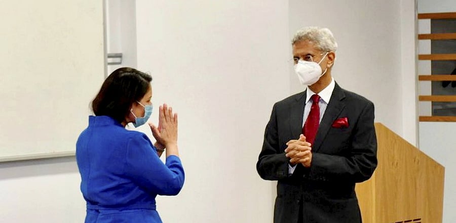 Jaishankar (R) called the meeting with Patel. Credit: PTI Photo