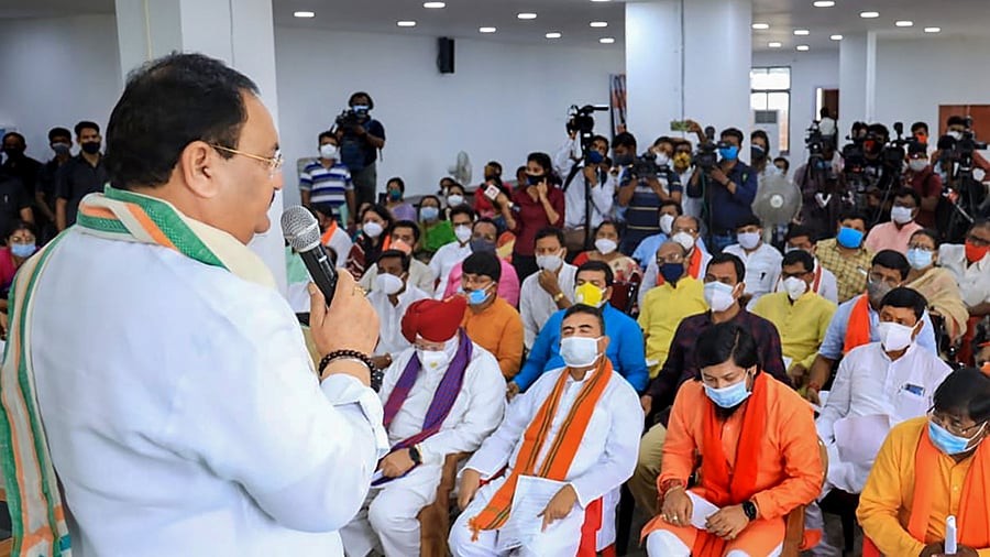 He condemned the "brutal killings" which have taken place after the results and alleged that BJP workers were killed. Credit: PTI Photo