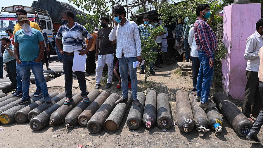 Chief Minister B S Yediyurappa said five empty tankers sent to Bhubaneswar to bring an additional 74 tonnes of oxygen will arrive on May 7 and 8. Credit: AFP Photo