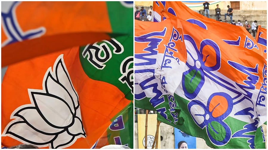 Three separate incidents of alleged assaults on BJP workers by TMC cadres took place at Durgapur in West Bardhaman district, Dinhata in Cooch Behar district and Deganga in North 24 Paraganas district. Credit: PTI photo