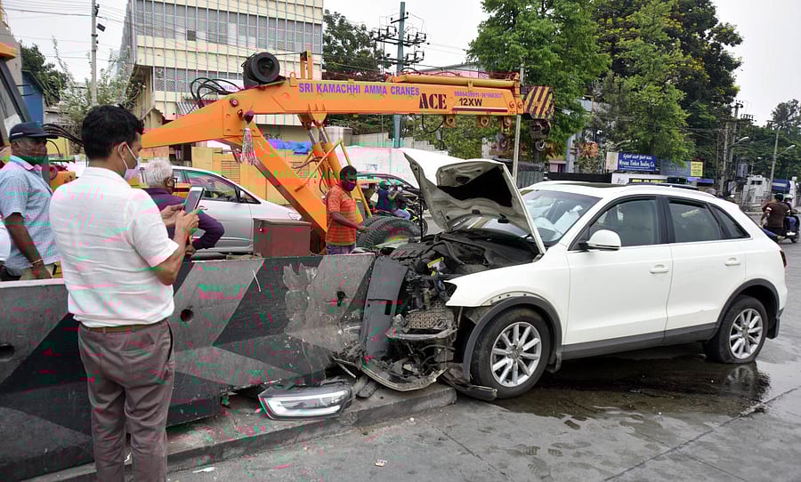 Hulimavu reported most accidents (five, all of them non-fatal) followed by Yelahanka (two, both fatal). Credit: DH Photo