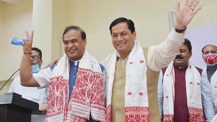 Sarma was named as the new CM in the legislature party meeting in Guwahati on Sunday afternoon. Credit: AFP Photo