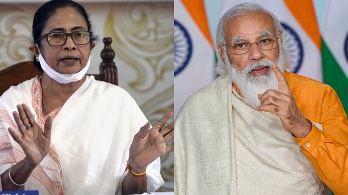 West Bengal Chief Minister Mamata Banerjee and Prime Minister Narendra Modi. Credit: PTI File Photos