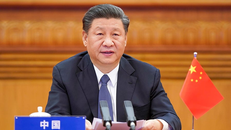 In this photo released by Xinhua News Agency, Chinese President Xi Jinping. Credit: AP/PTI Photo