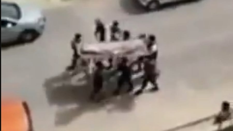 Screengrab of a video. Credit; Twitter/@Morelharar1