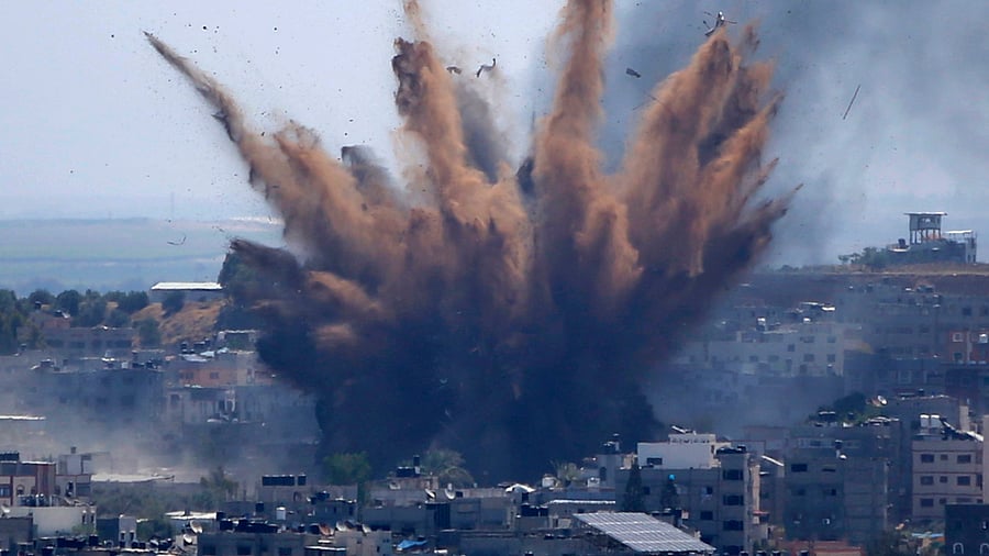 Sharma said the Palestinian people's right to pray at the Al Asqa mosque without any restriction must always be respected and not violated. Credit: AP Photo
