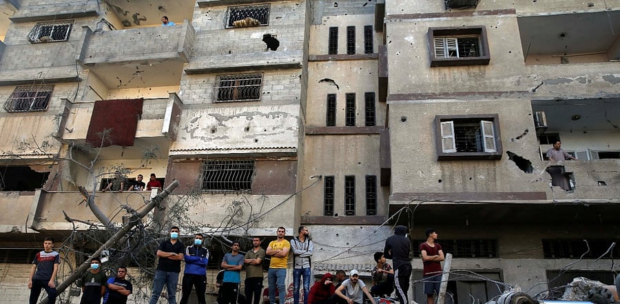 Aftermath of an Israeli airstrike. Credit: Reuters Photo