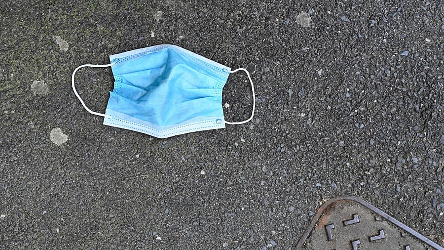 Around 129 billion disposable masks are used every month around the world. Credit: AFP Photo