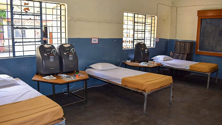 A Covid Care Centre set up by army in Bengaluru. Credit: PTI Photo