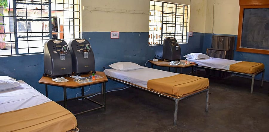 A Covid Care Centre set up by army in Bengaluru. Credit: PTI Photo