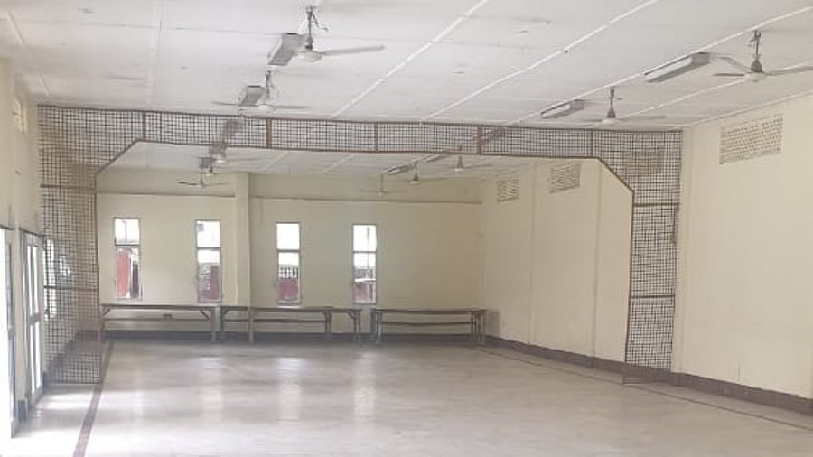 The Covid care centre being set up by Chota Tingrai tea estate in Assam. Credit: DH Photo