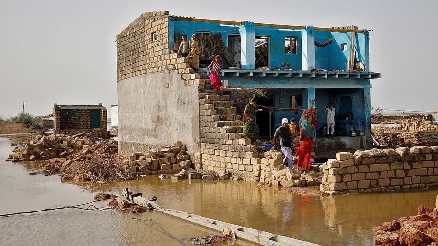 Aftermath of Cyclone Tauktae in Vadhera. Credit: Reuters Photo
